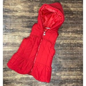 Kids Headquarters Girls Puffer Vest Red Size 6